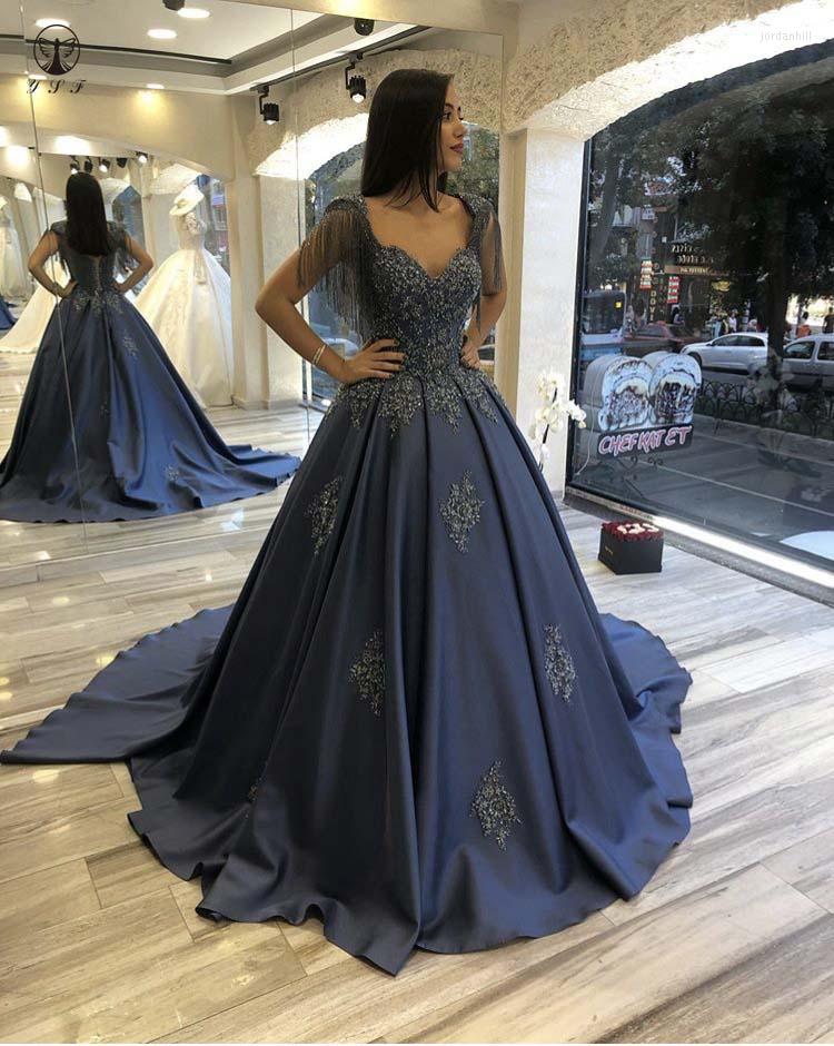 

Party Dresses Fashion Juliet Neck Appliqued Lace Beaded Stones Heavily Pleated Floor Length Prom 2023, Pink
