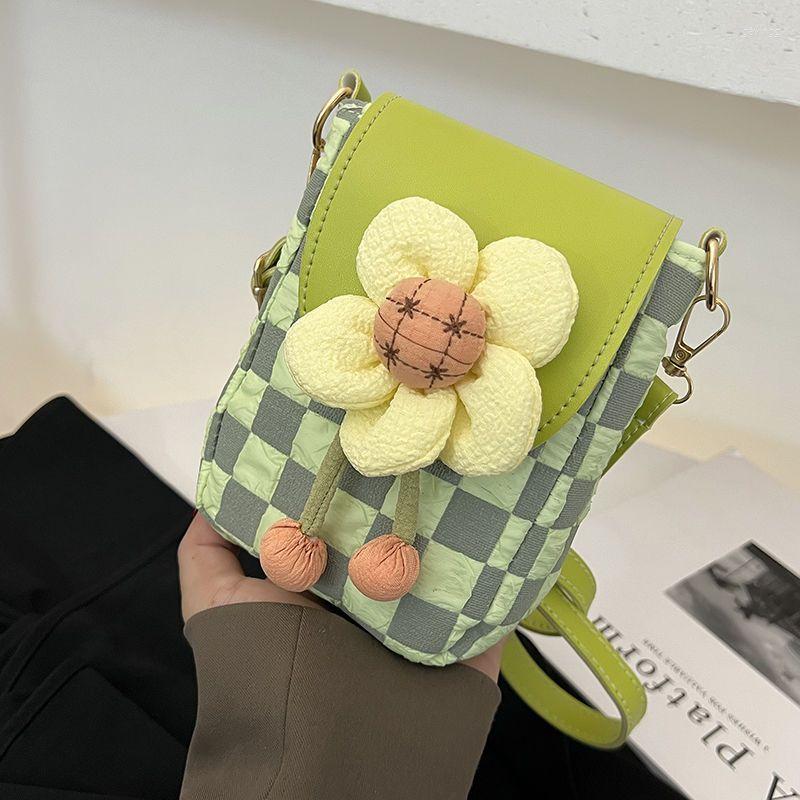 

Shoulder Bags Mobile Phone Pouch Crossbody Bag For Women Messenger Female Summer Flowers Handbags Ladies Girls Coin Purse Wallets, Beige