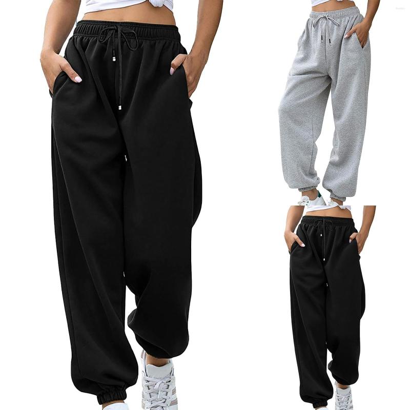 

Stage Wear Women's Bottom Sweatpants Joggers Pants Workout High Waisted Yoga Women Casual Work Wide Leg For, Black