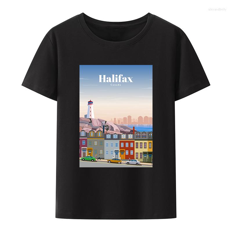 

Men' T Shirts Halifax Canada Tourism Commemorative Anime Cotton T-shirt Short Sleeve Tee Graphic Tshirts Casual Cool Tshirt Leisure, 0610479