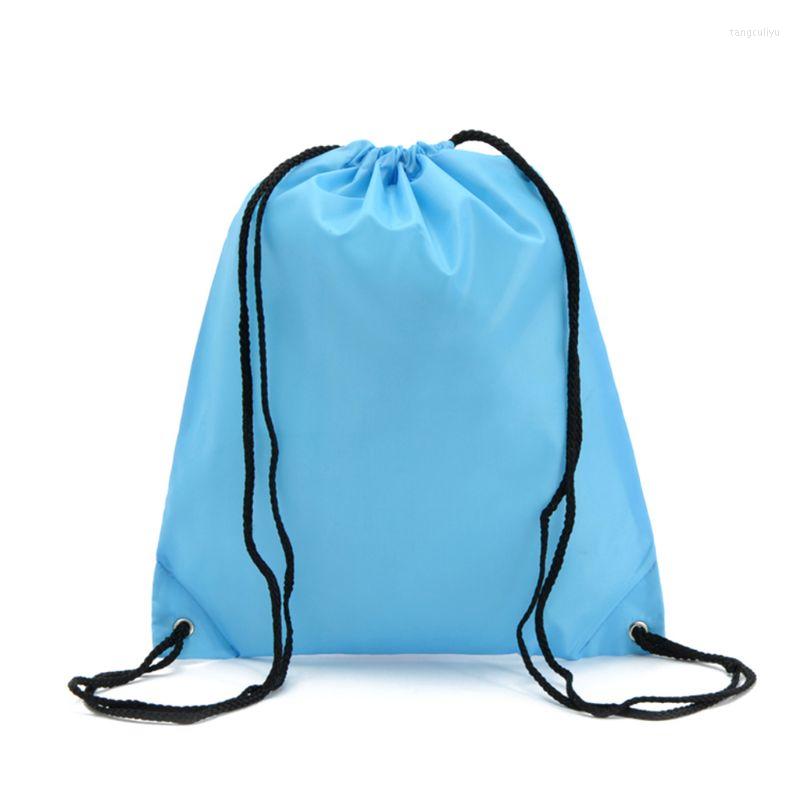 

Shopping Bags 2 Pcs Drawstring Backpack String Gym Bag Sports Cinch Sack For Men Women Kid School Travel, White