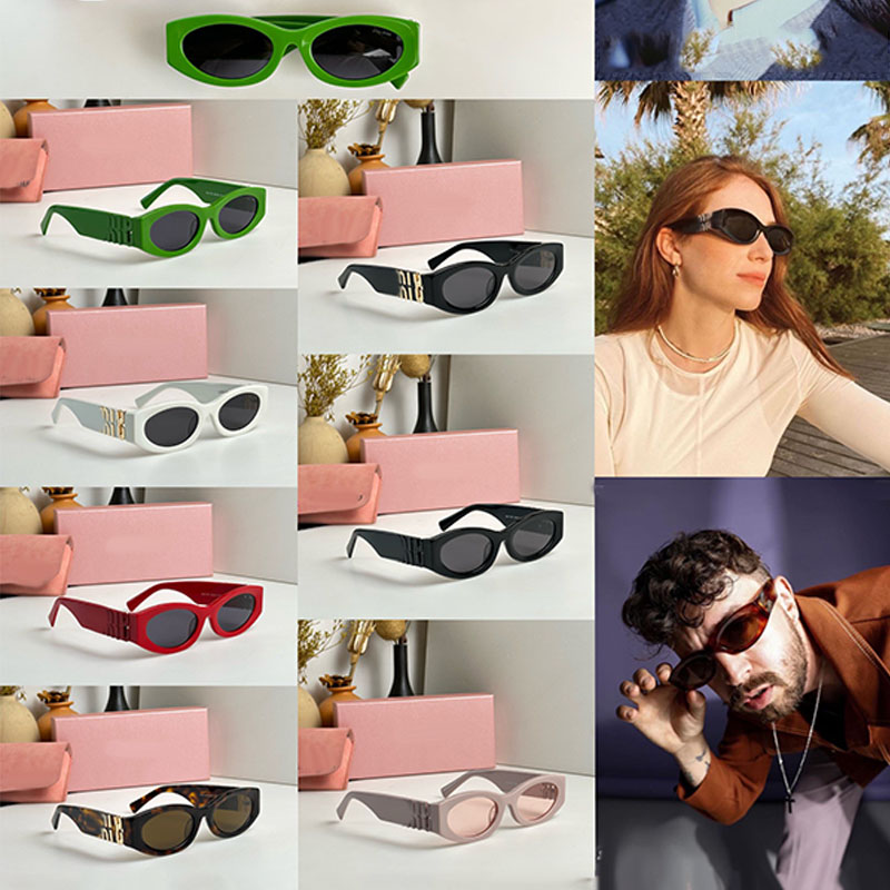 Cats Eye Sunglasses Fashion Designer Oval Acetate Frame Sunglasses Metal Letter Cool Womens Beach Party Music Party Comes in Multi Color Eyewear-image-920867794
