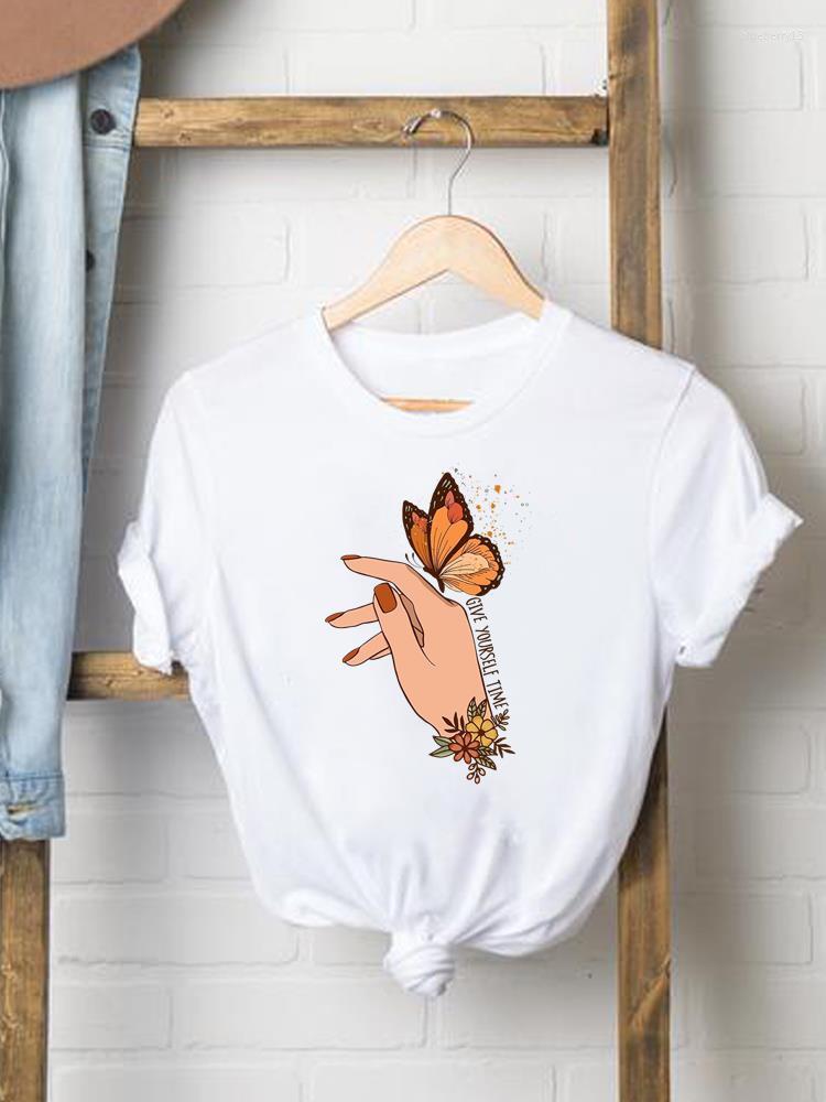 

Women' T Shirts Butterfly Lovely Trend 90s Women Clothes Short Sleeve Print T-shirts Ladies Casual Clothing Fashion Female Graphic Tee, Sn33414