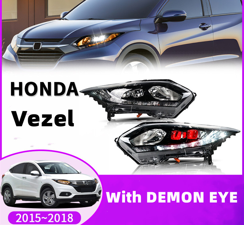 

Car Headlights Light Bulb For HONDA VEZEL 20 15-20 18 Front Lamp Demon Daytime Running Lights LED Signal Headlamp