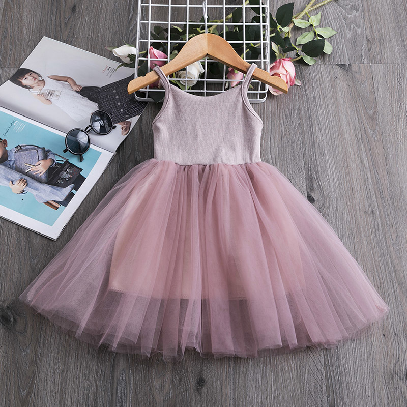 

Girl's Dresses Summer Girls Sequined Princess Dress Kids Sleeveless Tulle Clothes Children Birthday Party Vestido Easter Tutu Costume 230413, Coffee