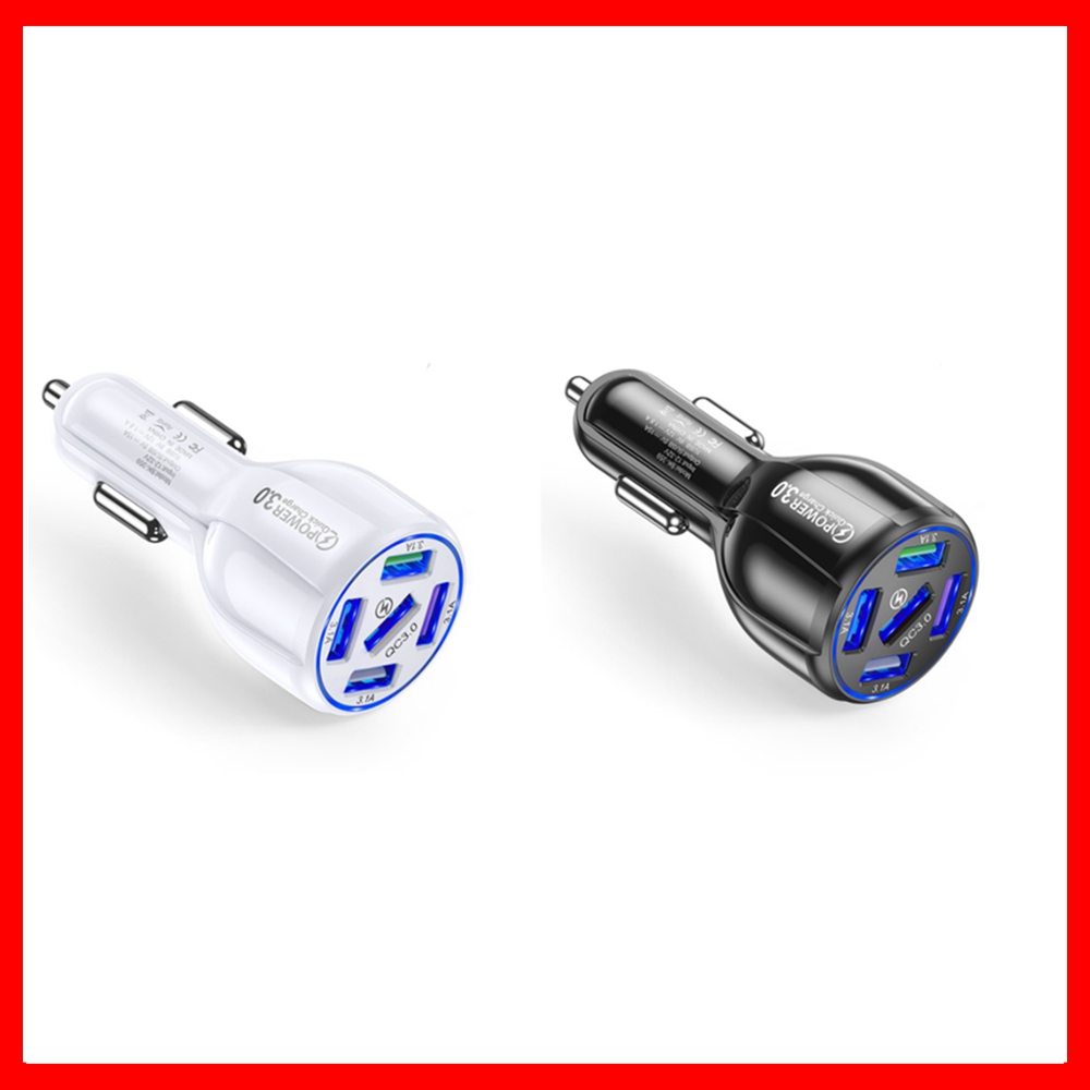 

15A 5 Ports USB Car Charge Mini LED Fast Charging For iPhone 12 Xiaomi Huawei Mobile Phone Charger Adapter in Car Tablet Car-Charges Car-Charger Charging Quick Charge, Same as the photo