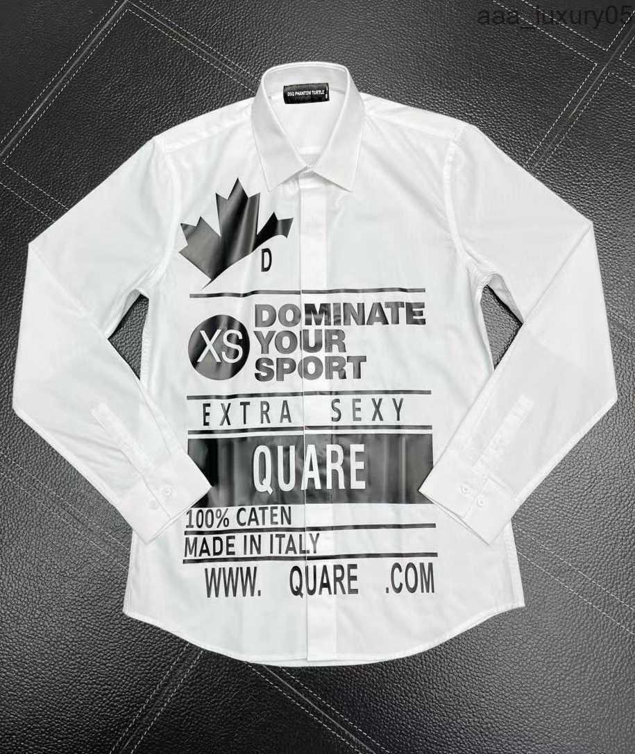 

SHIRTS Mens Designer Shirts Brand Clothing Men Long Sleeve Dress Shirt Hip Hop Style High Quality Cotton 841762 dsquare 2 d2 dsqs dsq2s JUV9, White