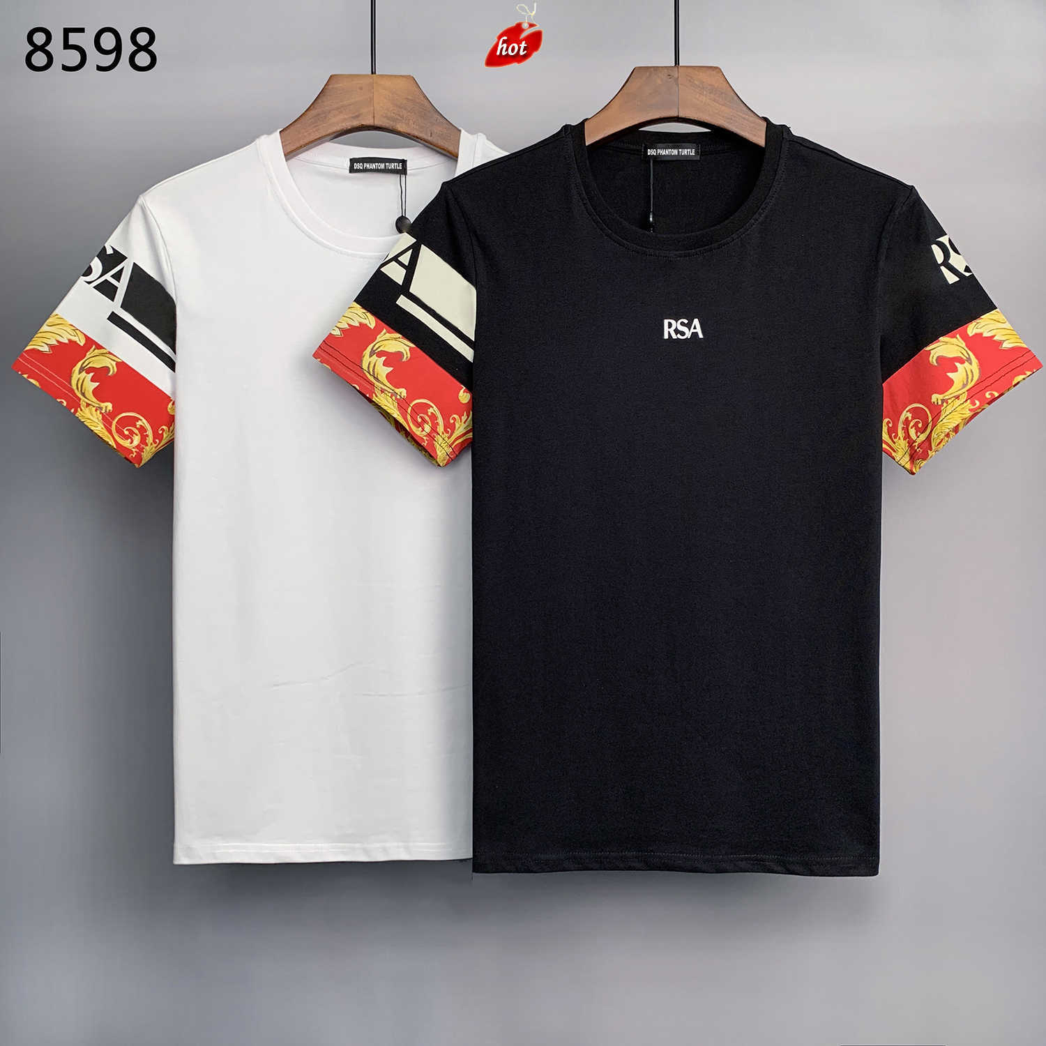 

Mens TShirts 2023SS New Comfortable Breathable Paris fashion Tshirts Summer Tshirt Male 100 Cotton Hip Hop Streetwear Tops Black W dsquare 2 d2 dsqs dsq2s U4GL, White