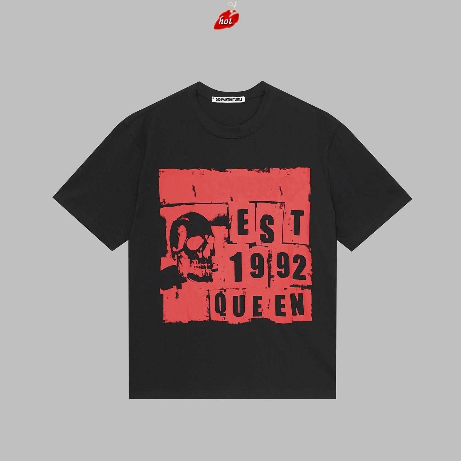 

Men's T-Shirts QUEEN Men's Black White Watercolour Skull T-shirt 68671 dsquare 2 d2 dsqs dsq2s 0J94