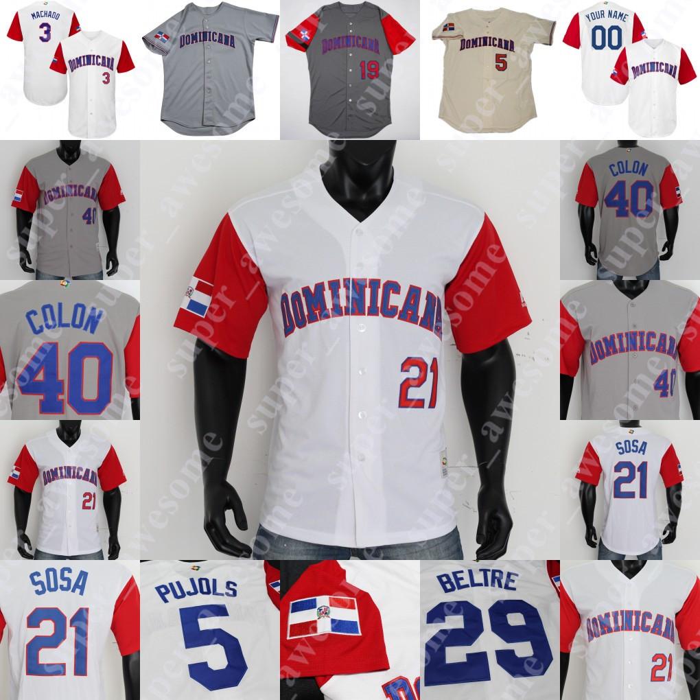 

Dominican Baseball Jersey Albert Pujols David Ortiz Pedro Martinez Vladimir Guerrero Ramirez Adrian Beltre Sammy Sosa Bartolo Colon, White