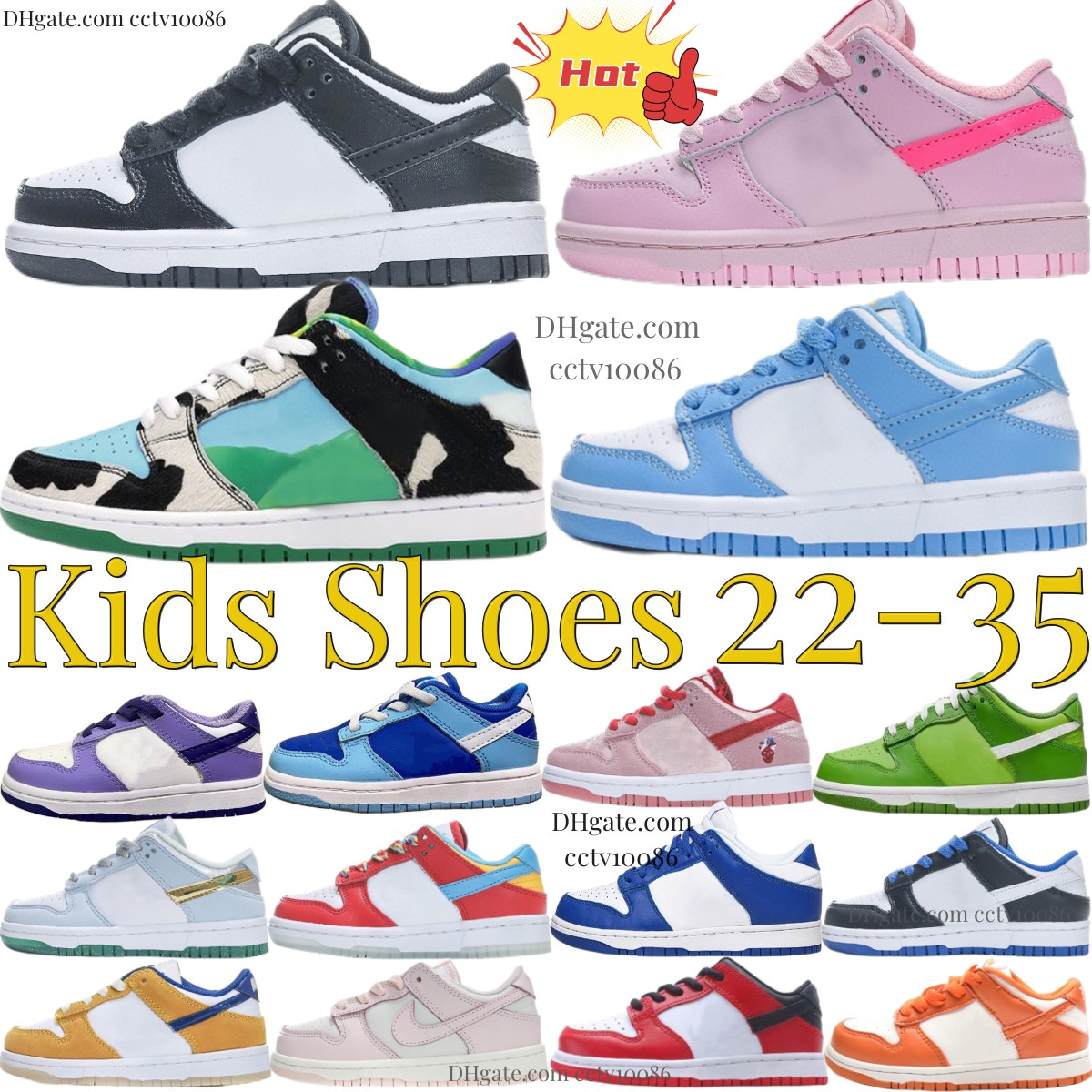 

Kids Shoes sb low Dunks Sneakers Boys Girls designer dunke Outdoor Trainers Children black White Panda kid youth toddler Chunky Triple Pink Blue Sport Shoe Size 22-35