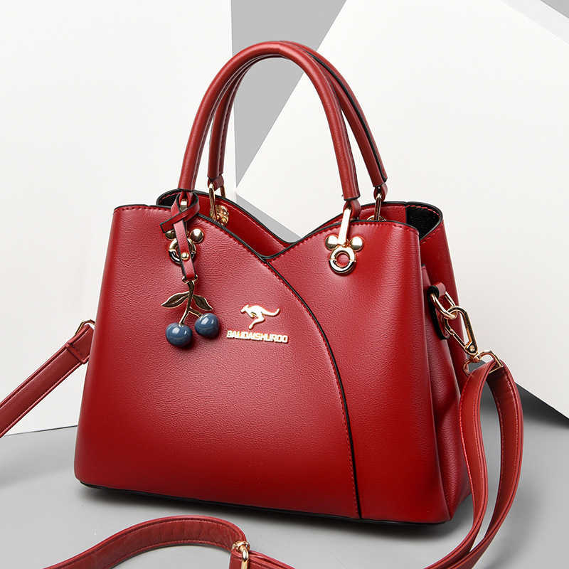 HBP 2023 spring and summer women's bag splicing geometry middle-aged mother's handbag simple and versatile large capacity women's sho