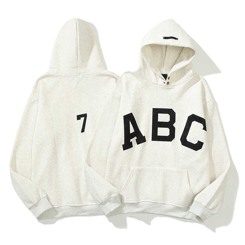 

ESS Hoodies FOG Fashion Brand FEARs OF GOD Season 7 Main Line High Street Sweater ABC Flocking Print Loose Hoodie Coat Mens Womens hoody, Shipping fee