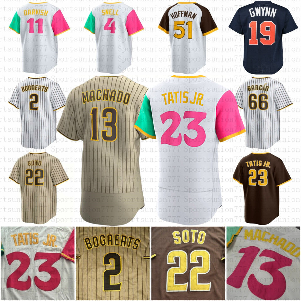 

Juan Soto 23 Fernando Tatis Jr. Custom Baseball Jerseys Manny Machado Tony Gwynn Wil Myers Yu Darvish Jake Cronenworth Xander Bogaerts Trent Grisham Joe Musgrove, Youth
