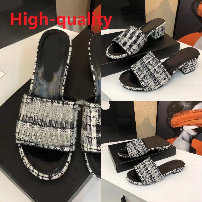 

Quality High Sandal Slipper Luxury Designer summer fashion ladies Beach Casual shoe woman Comfortable Minimalist Coarse flower Flat bottom shoes Sandal with logo, No shoes