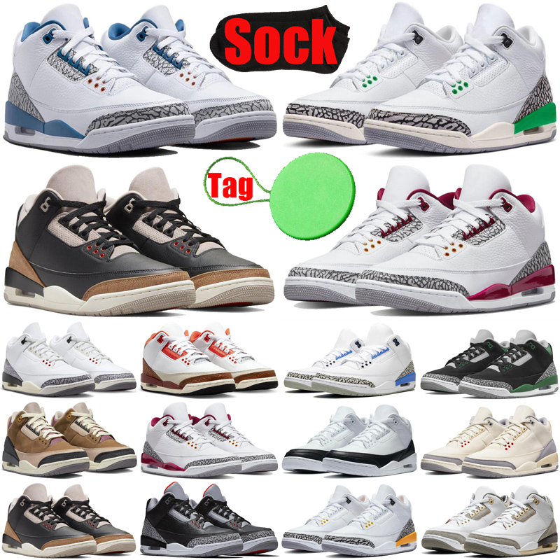 

Wizards 3 3s mens womens basketball shoes White Cement Reimagined Mars Stone A Ma Maniere UNC Black Cats Fire Red Racer Blue men trainers sneakers shoe discount, #1 white cement reimagined 36-47