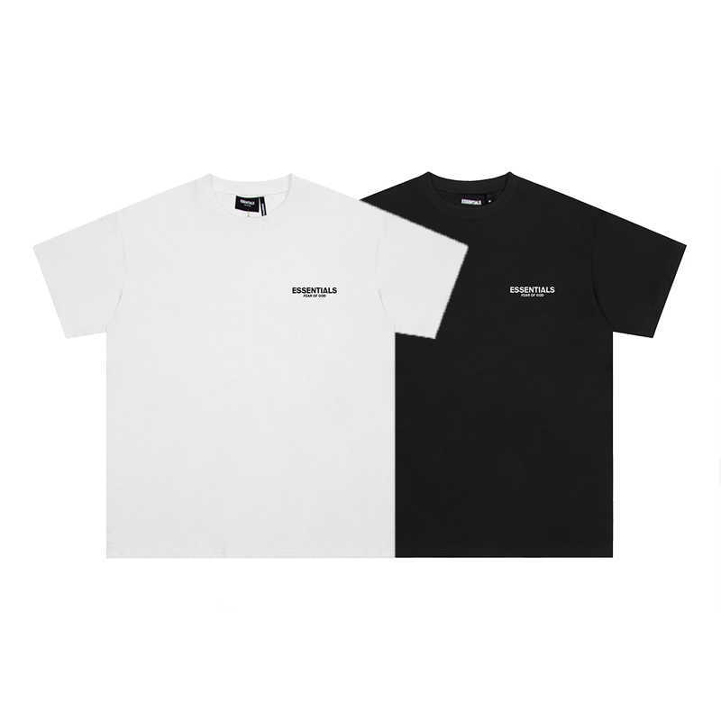 

ESS Tees T-Shirts fashion clothing Brand FEARs OF GOD FOG Double Thread ESSEN Reflective Letter Printing Loose Short Sleeve T-shirt Mens Womens TShirt, White6