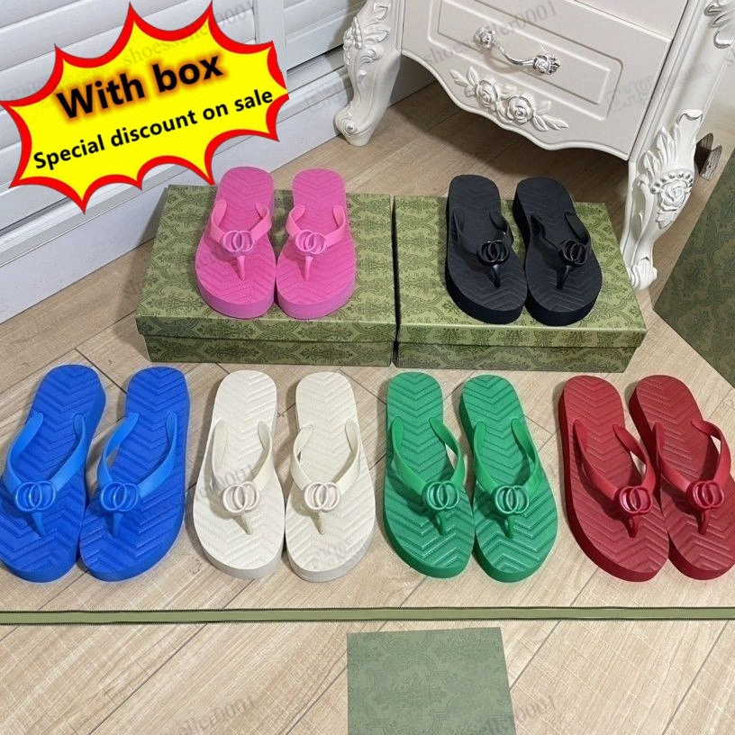 

With Box fashion designer ladies flip flops slippers simple youth moccasin shoes suitable for spring summer and autumn hotels beaches other places guccie size 35-42