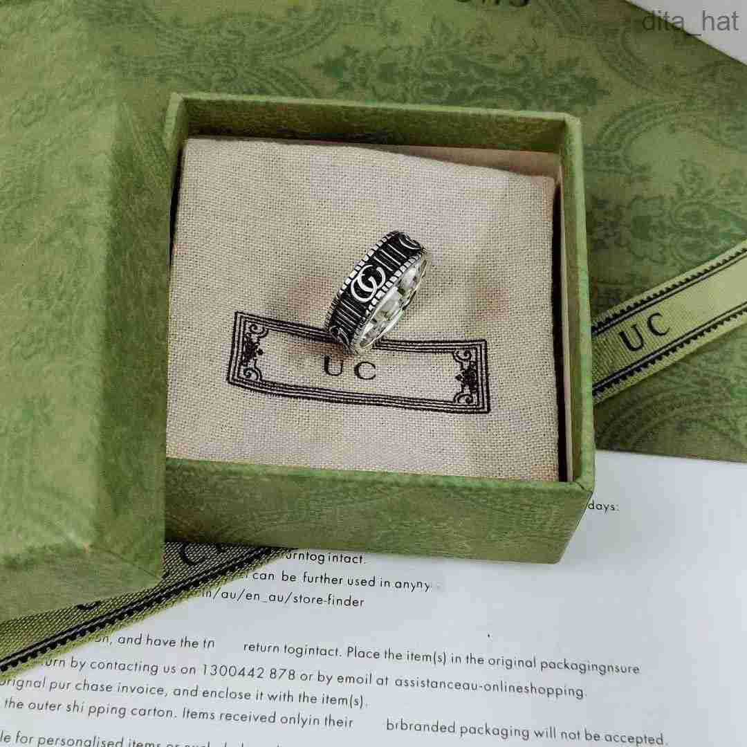 

Designer ring luxury rings for women classic couple rings retro letters men and women with the same ring fashion versatile jewelry Valentine Day holiday gift