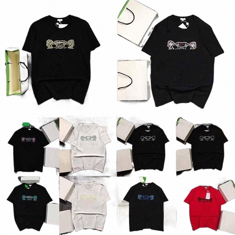 mens T shirts Polos t shirt Embroidery women Short Sleeve Men&#039;s T-Shirts Letter tiger womens Short Tshirt Tees S-2XL 12vA#-image-859063724