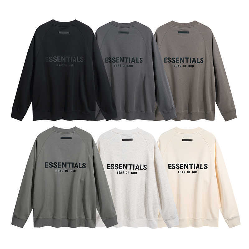 

ESS Hoodies FOG Double Thread ESSEN Sweater Back Silicone Letter High Street Loose Round Neck Pullover Top Autumn/Winter Mens Womens hoody, Shipping fee