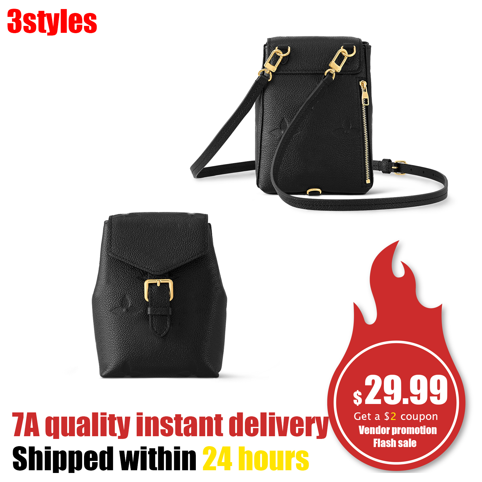 

lvl M80596 M80738 TINY Backpack satchel Handbag School Bags Shoulder strap bag Leathe fashion travel tote duffle Womens mens SPERONE Clutch Bag crossbody Coin purse, Black