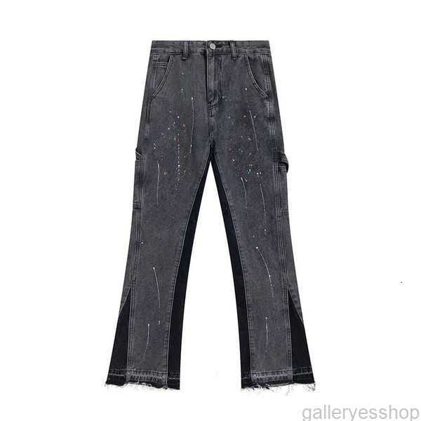

Designer Jeans Sports Pants Slim Denim Straight Sweatpants Speckled Letter Print Pant High Street Couple Galleryes Dept Loose Versatile Jeand0b0, Clear