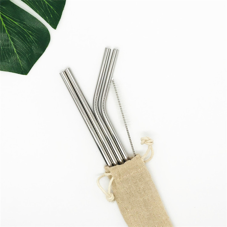 30 oz Stainless Steel Drink Straw Set Long Drink Straw Burlag Bag Packing Logo Customizing-image-413569333