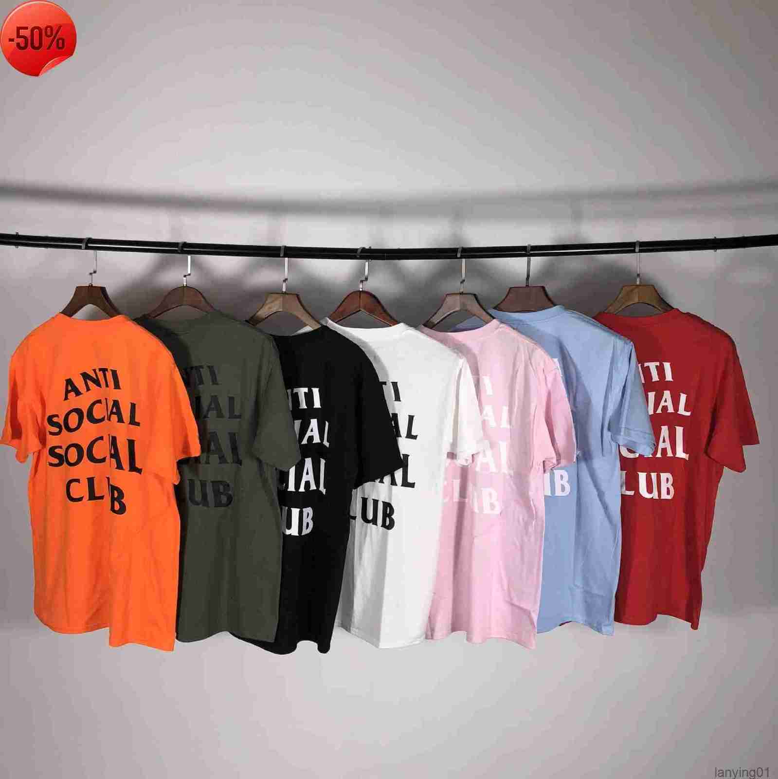 

Designer Men t Shirt Identification of Anti Social Club Short Sleeve Won T-shirtke, White