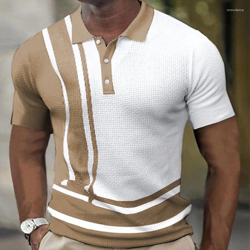 

Men' Polos Casual Patchwork Knitting Polo Shirts Men' Clothes 2023 Spring Summer Short Sleeve Lapel Button Tops Men Fashion Pullover, 01 dark green