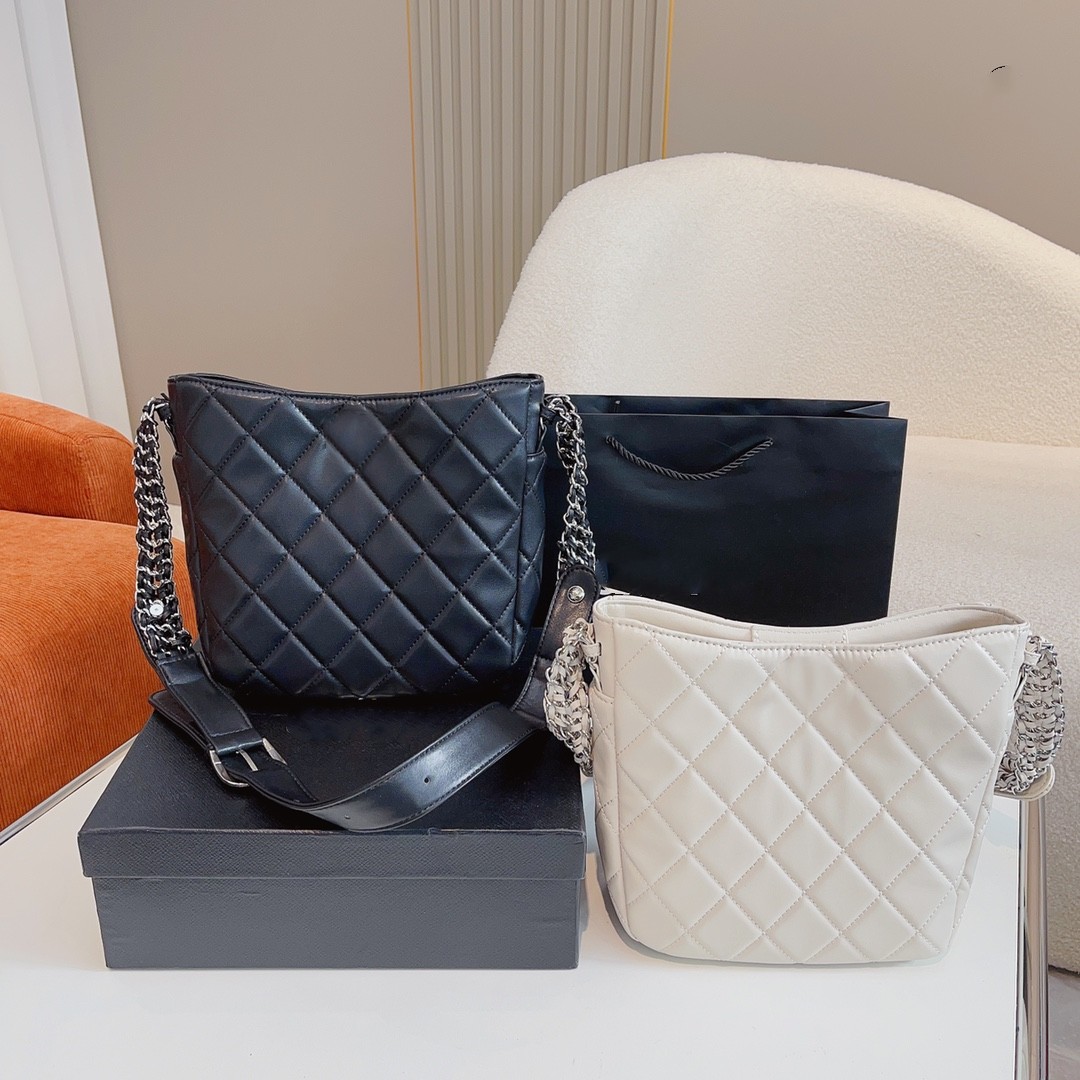 

Classic dumpling bag brand designer bag women's single shoulder bag Crossbody bag underarm bag Ling lattice bag bucket bag wide shoulder strap plus double chain bag, Customize