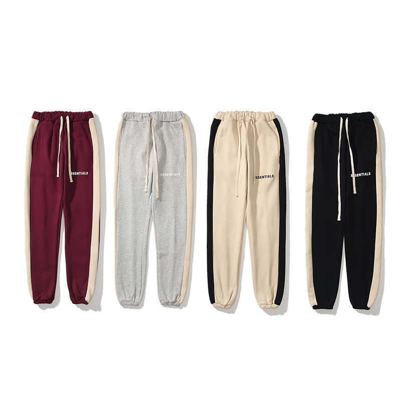 

ESS Pants ESSEN double thread FOG plush sanitary pants Mens Womens loose fitting pure cotton casual pants teenagers sports pants trend, Black8