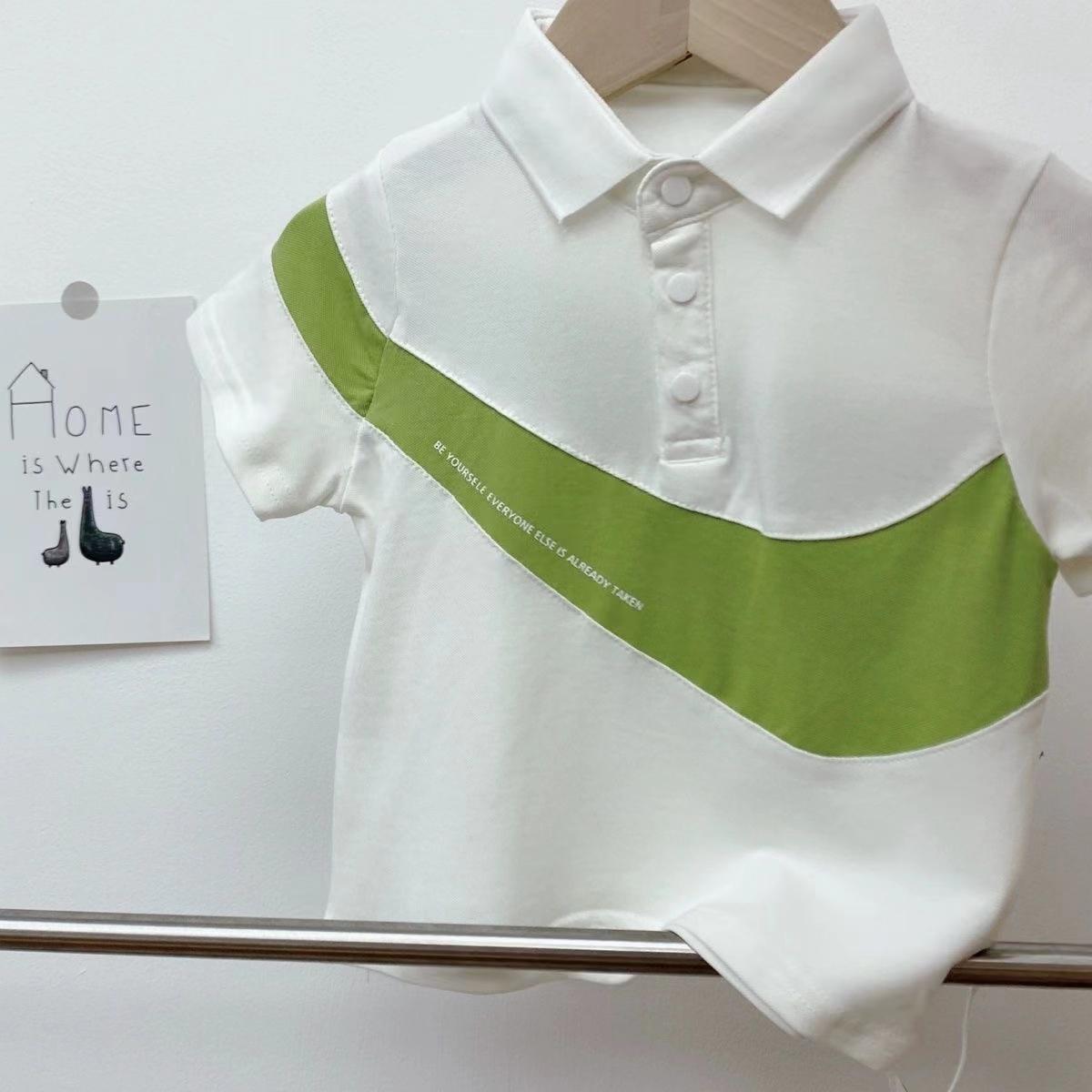 

Summer children's T-shirt loose Polo shirt fashion brand brown top men's children's casual shirt luxury clothing street short sleeves a98