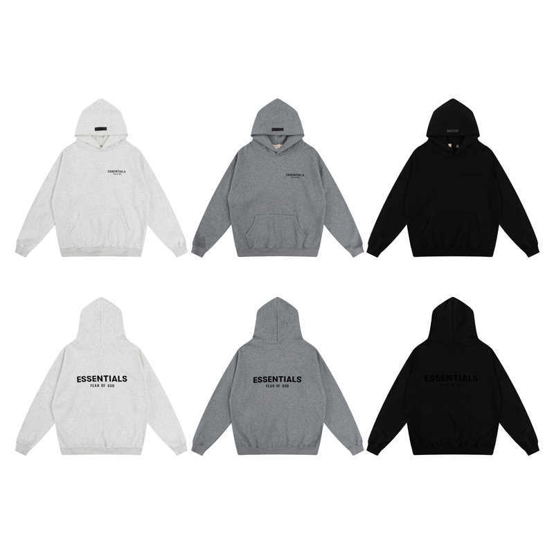 

ESS Hoodies ESSEN New Double Thread FOG Letter Flocked High Street Hooded and Plushed Sweater Couple Casual Coat Mens Womens hoody, Shipping fee
