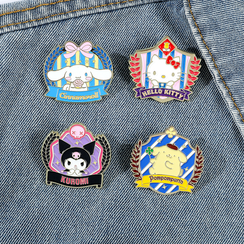 

girls toys melody cats kuromi brooch Cute Anime Movies Games Hard Enamel Pins Collect Metal Cartoon Brooch Backpack Hat Bag Collar Lapel Badges, Color #1