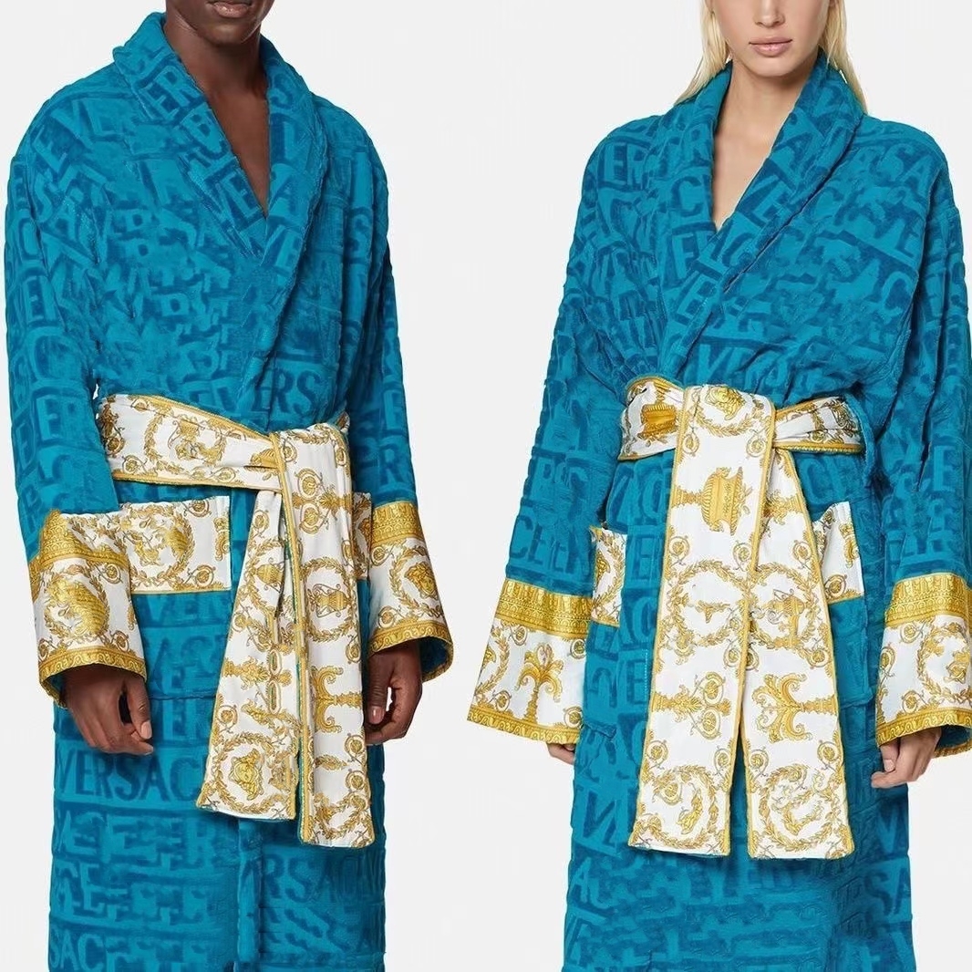 

Bath robe NO BOX Italy Luxury Brand sweatshirts Mens Womens Cardigans designer bathrobe contrast color luxurious Couple bathrobes Wholesale Price 10% off for 2 Pairs, No.1 ( 2 pieces 10% off )