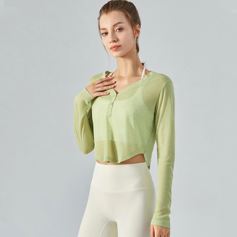 

Yoga smock T-shirt women's thin loose sports top running fitness clothing, Black