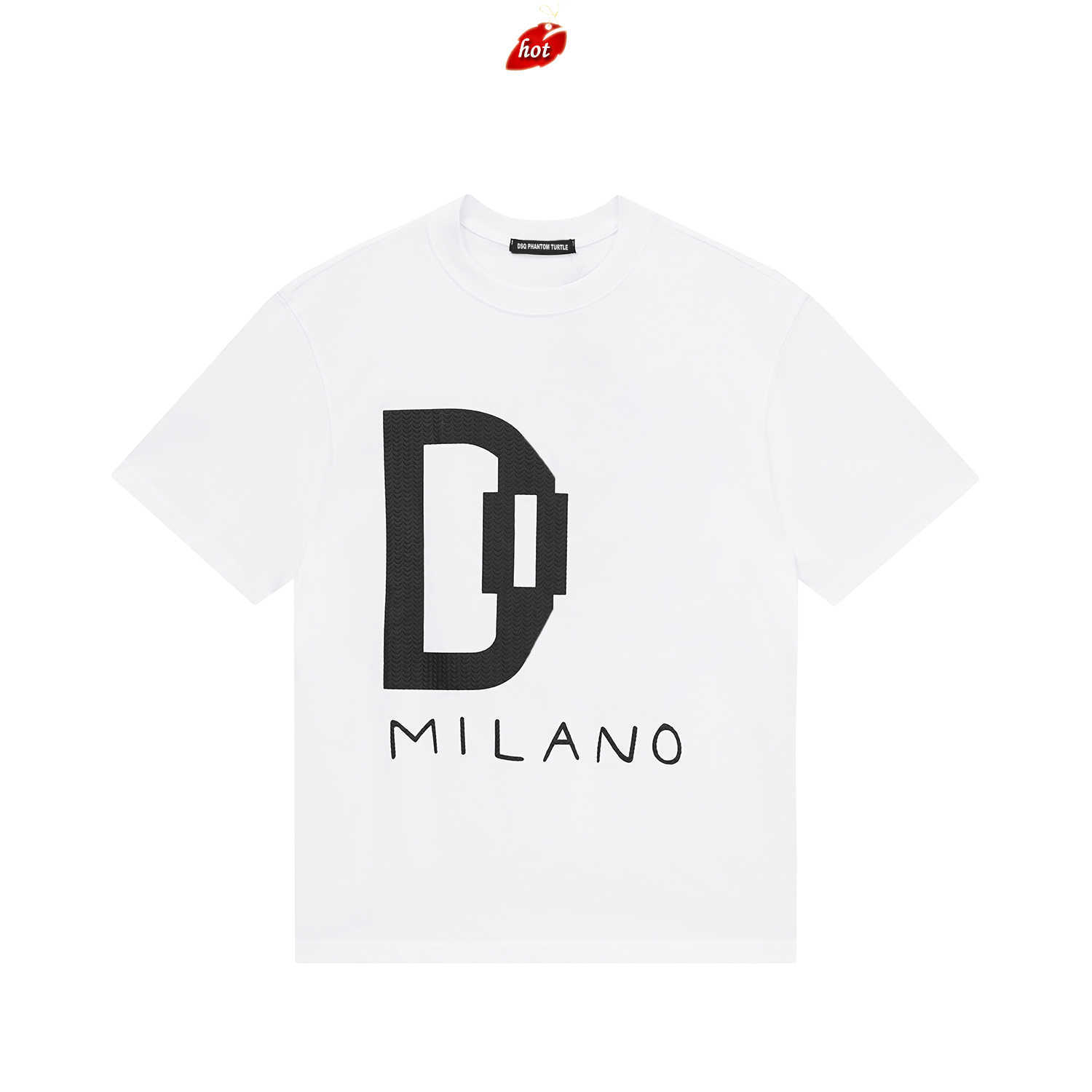

Mens Designer T shirt Italian Milan Fashion Print Tshirt Summer Black White Tshirt Hip Hop Streetwear 100 Cotton Tops Plus size 0578 dsquare 2 d2 dsqs dsq2s H6DA