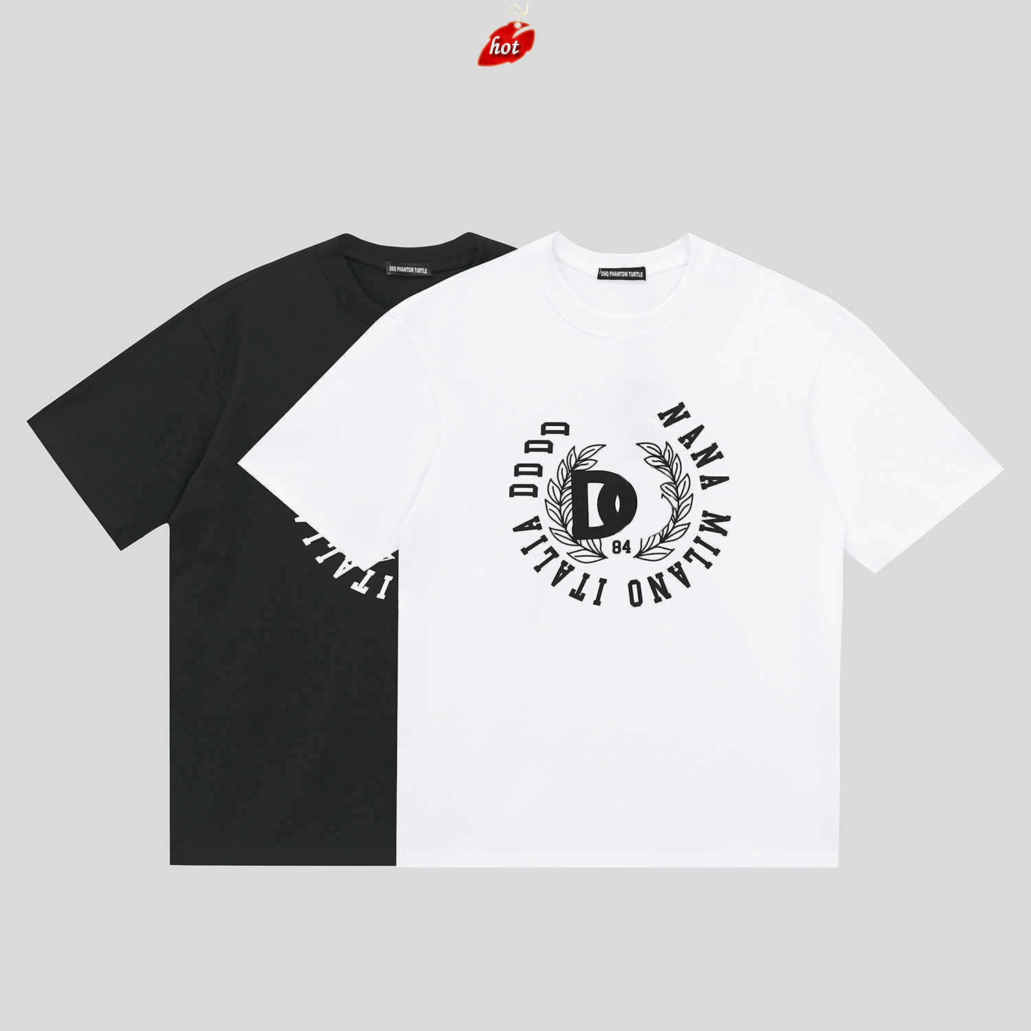 

Mens Designer T shirt Italian Milan Fashion Print Tshirt Summer Black White Tshirt Hip Hop Streetwear 100 Cotton Tops Plus size 0577 dsquare 2 d2 dsqs dsq2s Q7L8
