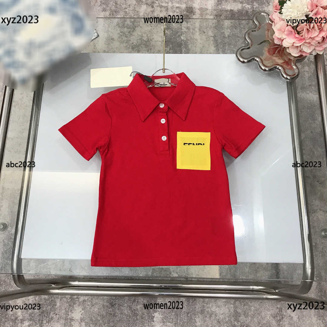 

Child Polo shirt Kids Yellow pocket decoration Short Sleeve Baby Solid color T-shirt Summer Clothes Free Shipping SIZE 100-150 CM April12, Multi