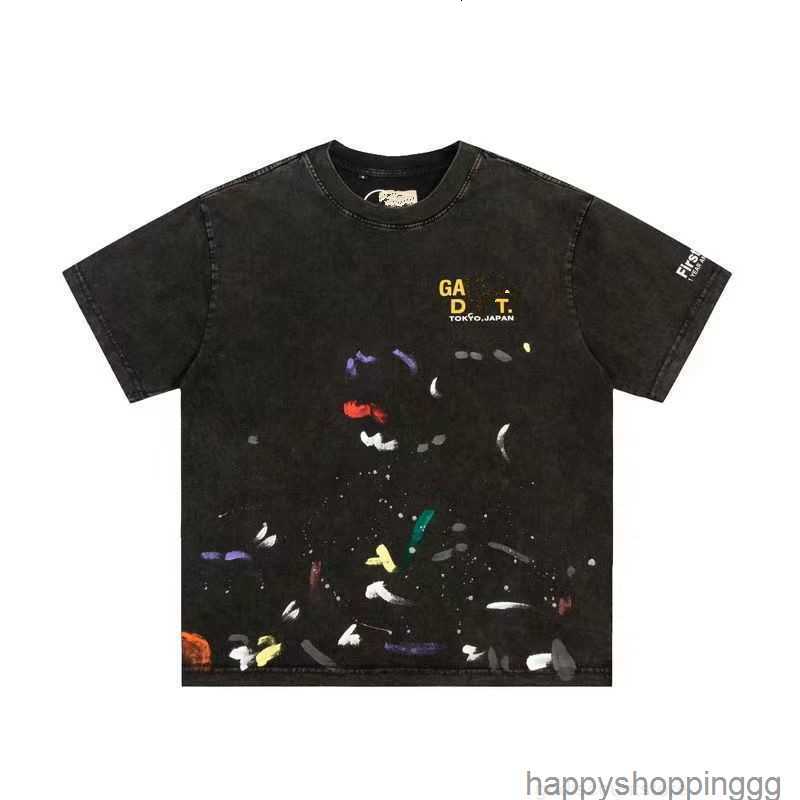 

Men' t Shirts Street Fashion Galleryes Depts Designer Non-spray Print Retro Loose-fitting Women' Short-sleeved, White