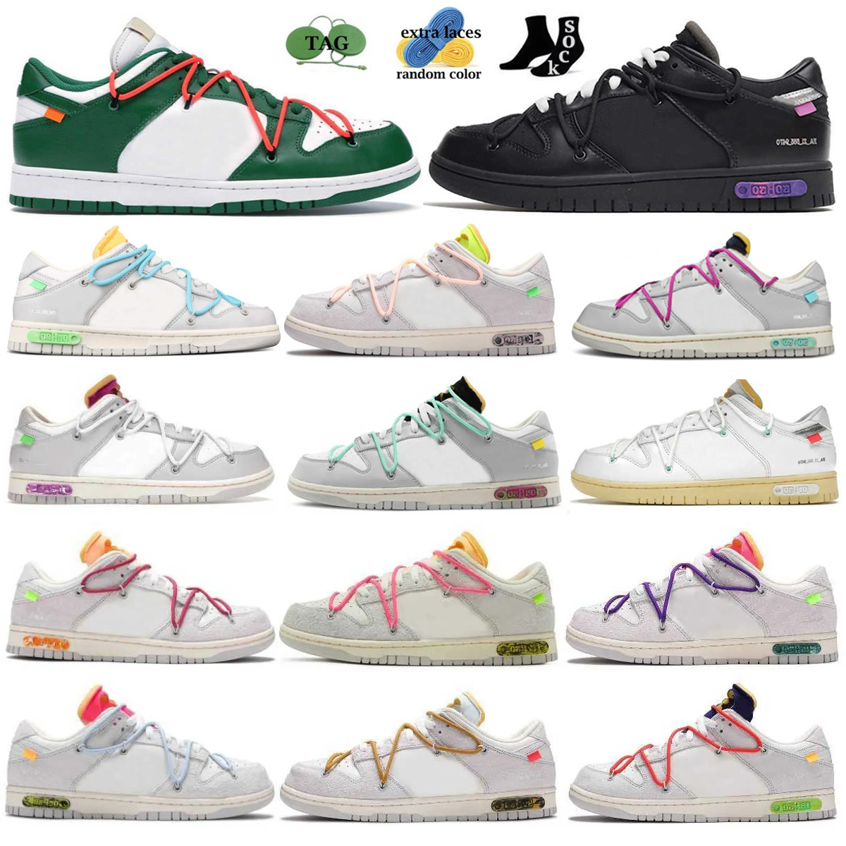 

Low Casual Shoes SB Seafoam White The 50 TS Night Of Mischief Sail Grey Chicago Lot 01 09 17 Of 50 University Red Pine Green OW Mens Women Sports Trainers Sneakers S8