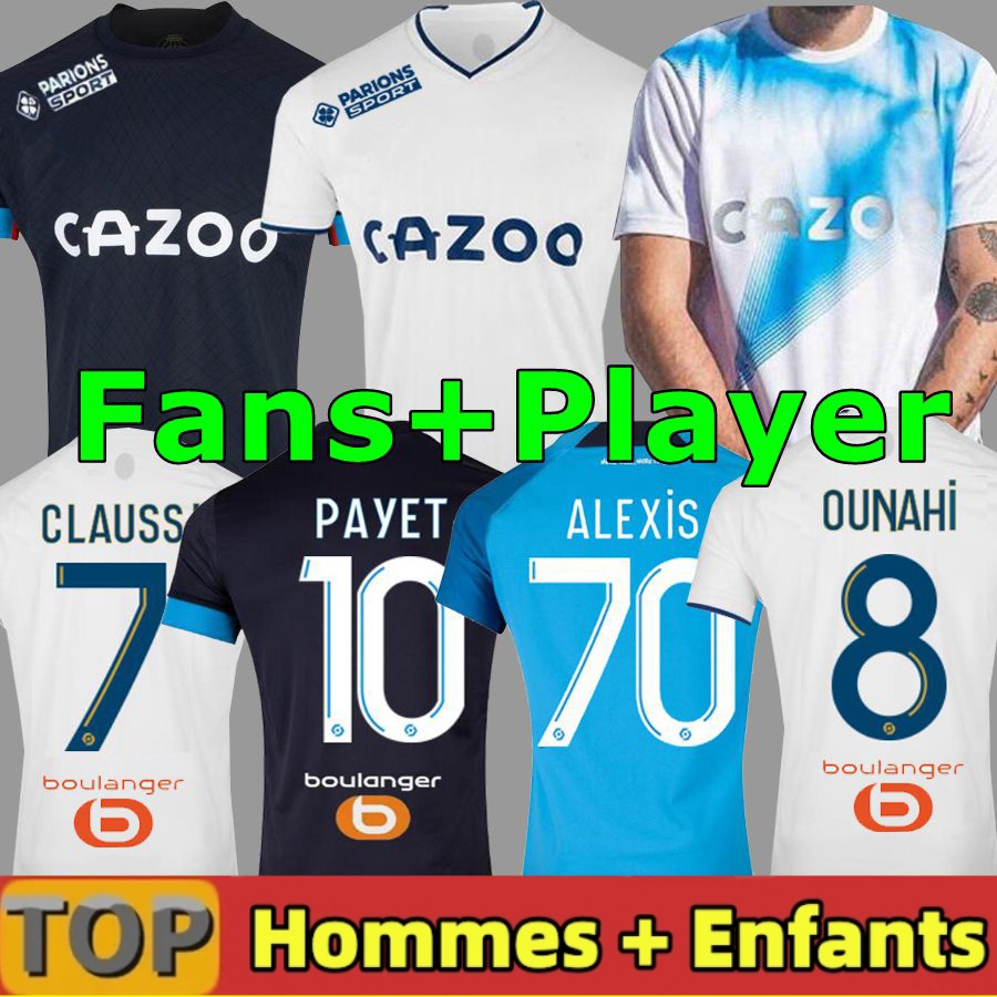 

22 23 soccer jerseys 2022 2023 MarseilleS maillot foot CUISANCE GUENDOUZI ALEXIS GERSON PAYET CLAUSS football shirts men kids VERETOUT Under NUNO HARIT L SUAREZ, 22 23 home aldult sponsor ligue 1