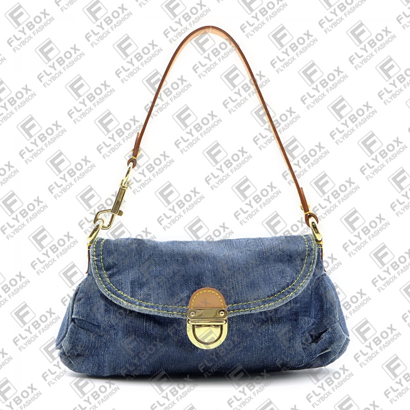 

M95050 Denim Embroidered Totes Handbag Crossbody Shoulder Bag Women Fashion Luxury Designer Messenger Bag High Quality TOP 5A Purse Pouch Fast Delivery, Size : 26 x 15 x 9 cm