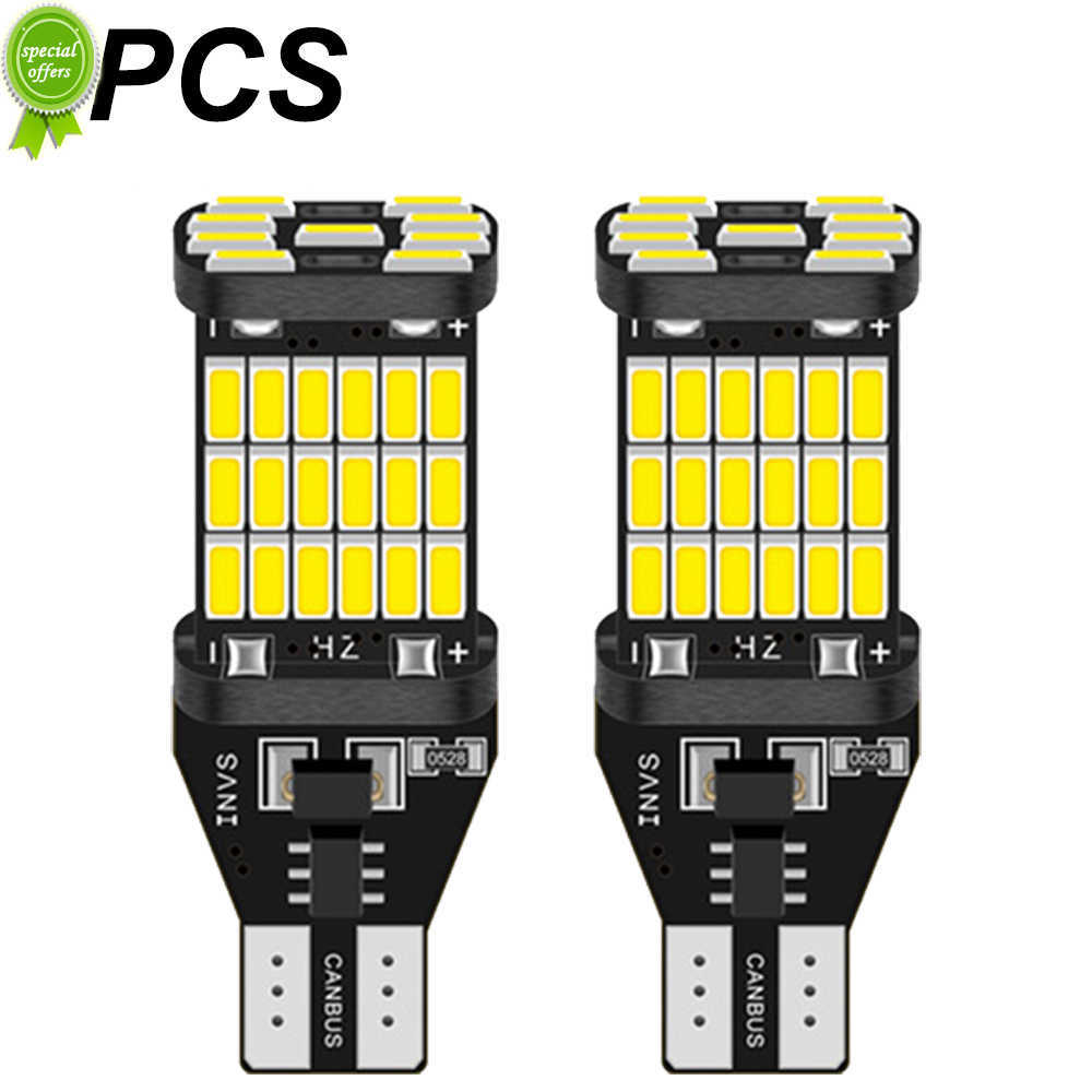 

New 1PCS T15 W16W 921 912 T16 T10 902 LED Bulbs High Power 45pcs 4014SMD Super Bright 1200LM Replace for Car Reversing Light White