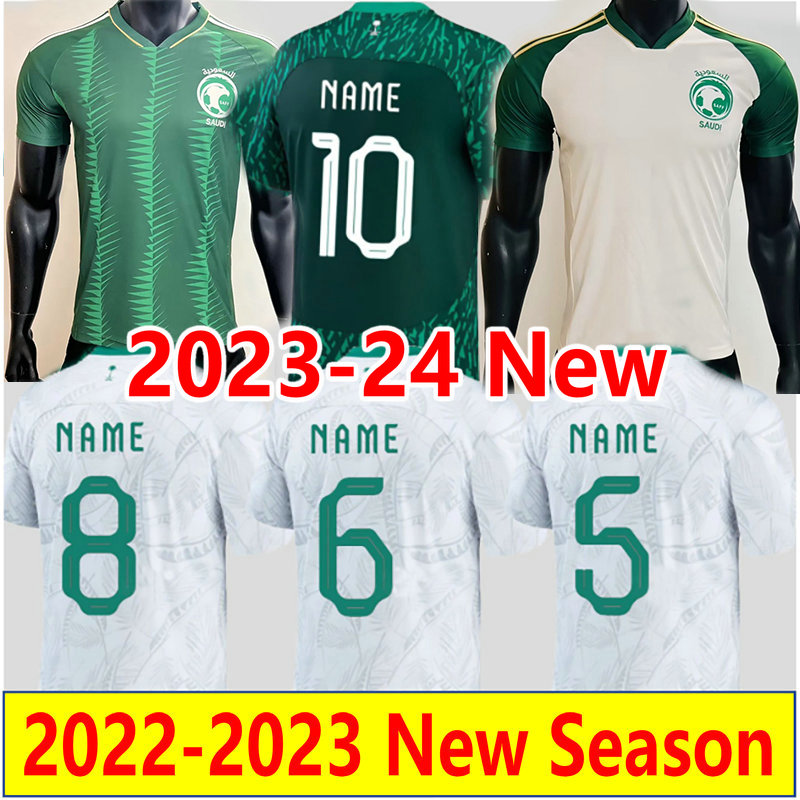 

2023 Saudi soccer jerseys national team 23 24 home away Najei Salem Al Dawsari Abudullah Alhamddan Firas Albirakan Arabia Buraikan football shirt men kids uniforms, 22-23 home