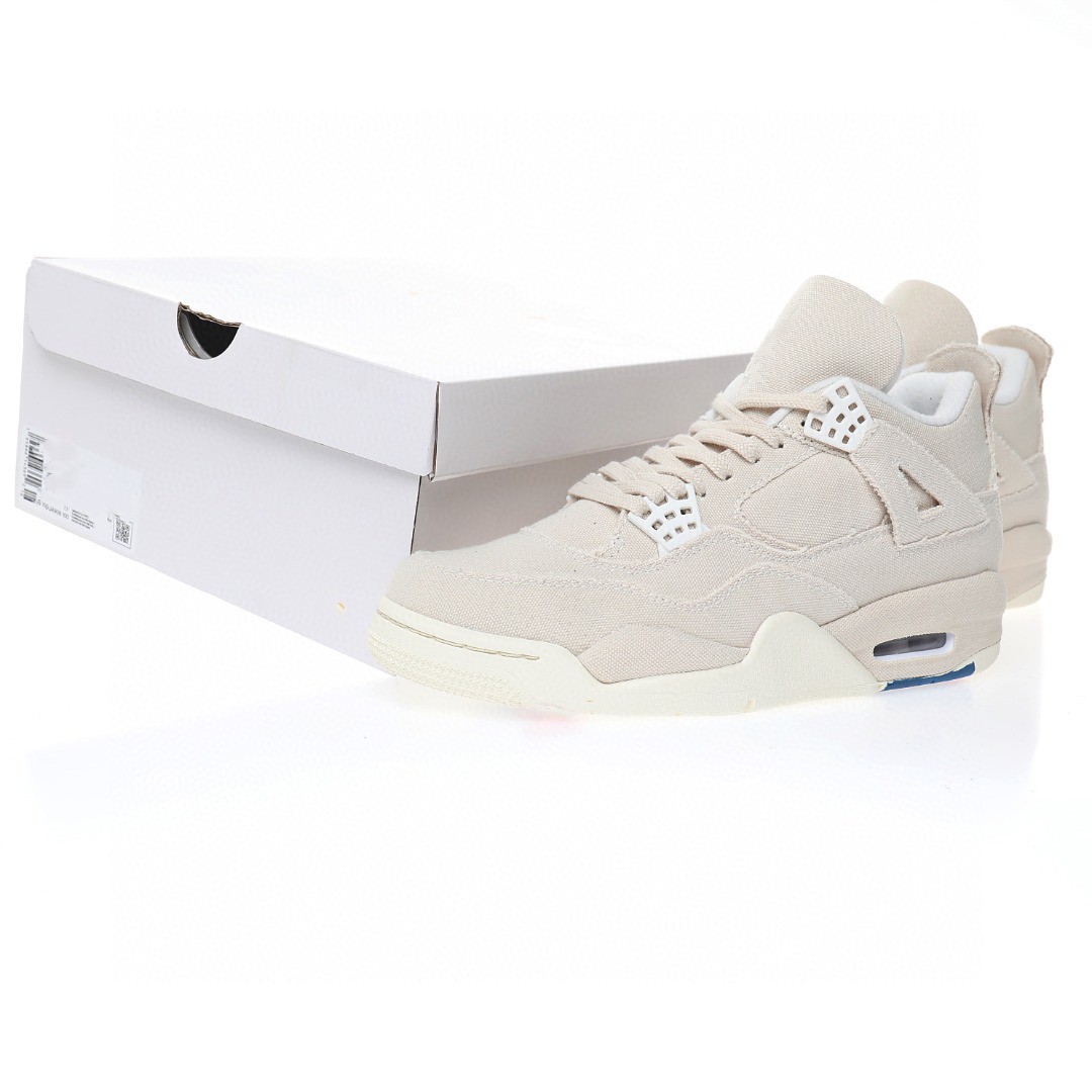 Basketball Shoes Jumpman 4 Blank Canvas GS 4 Outdoor Shoes Sneaker Sports With Original Box-image-859031575