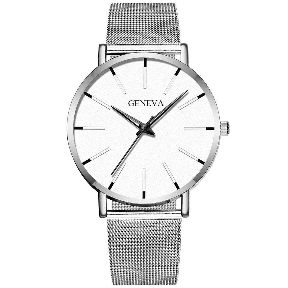 

Explosions new fashion Geneva couple men's and women's simple business net with quartz watch, Color 13