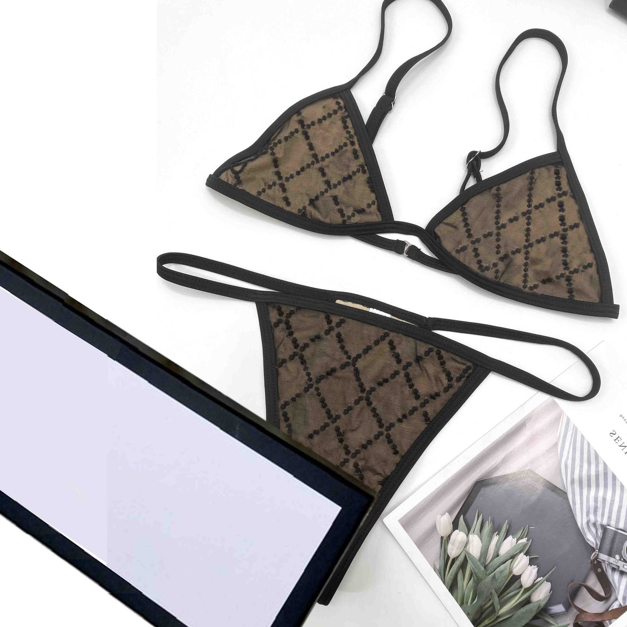 

Designer Bikini Top Two-Piece Bikinis Designer Three-point Swimsuit for Woman Full Letters Summer Beach Bathing Suits Swimwear S-XL, 666-pink+g chain