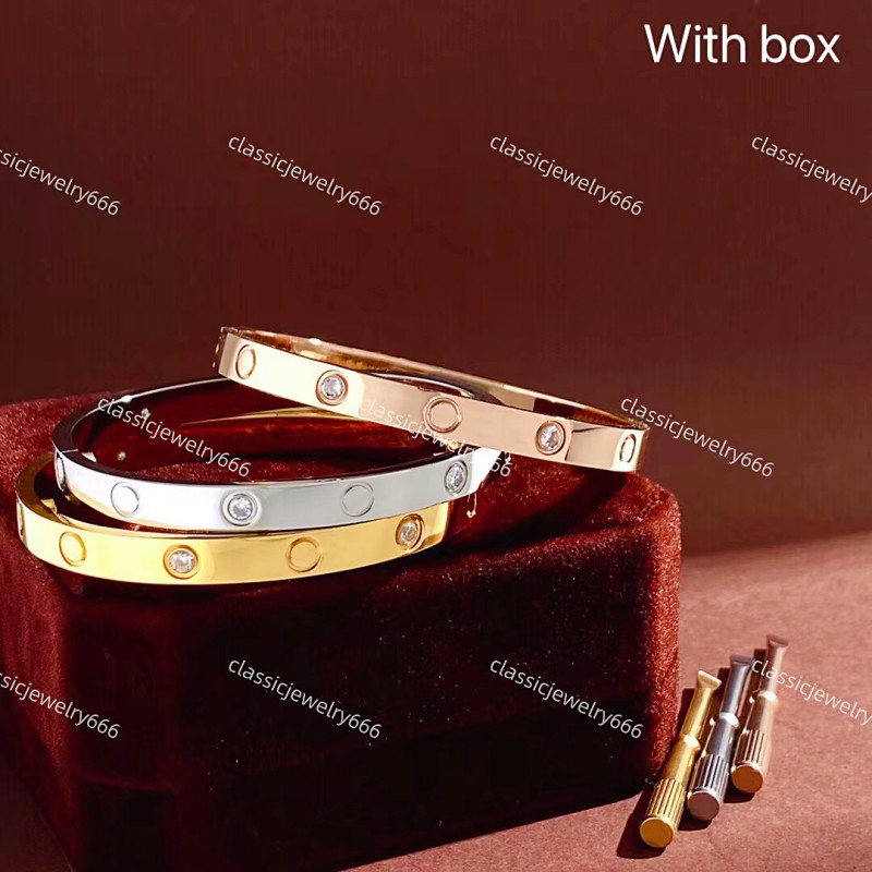 

Luxury Women's Bracelet Designer Screw Brand Cuff Bracelet 18K Gold Jewelry Festival Gift Bracelet 316 Stainless Steel Factory with Box